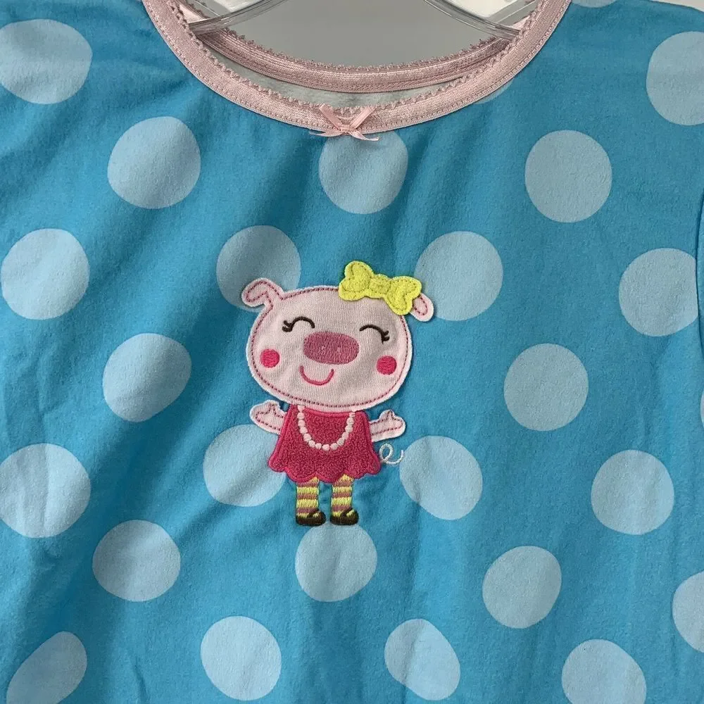 Carters Super Comfy Blue Polka Dot Pajama Top 12